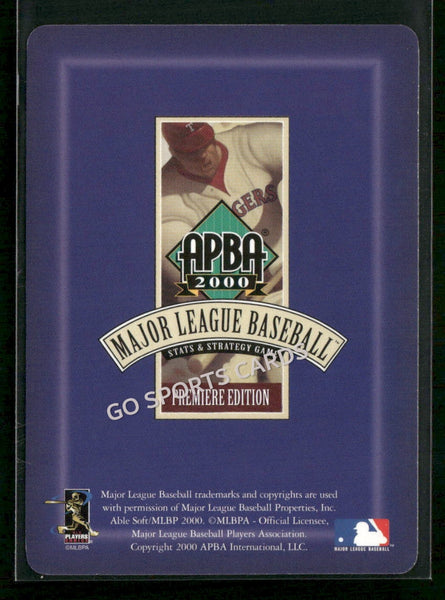 2000 APBA MLB Premiere Edition Matt Walbeck