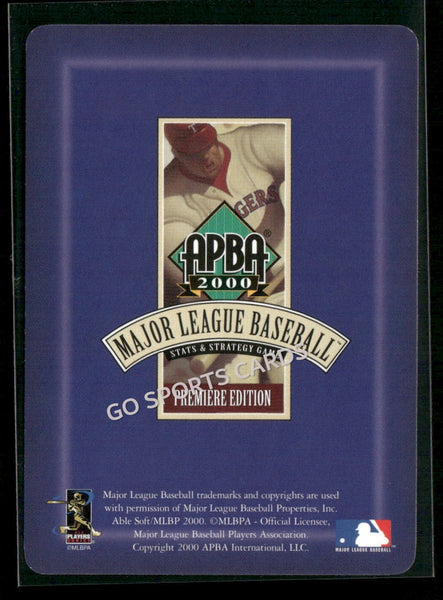 2000 APBA MLB Premiere Edition Derek Lowe