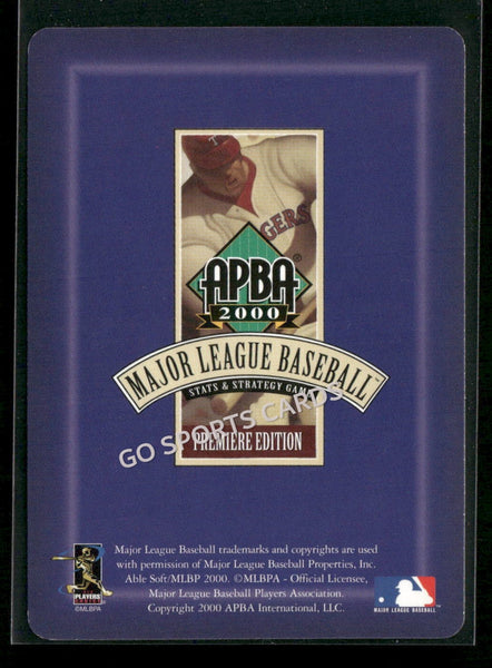 2000 APBA MLB Premiere Edition Jack Harten