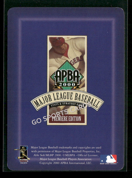 2000 APBA MLB Premiere Edition Charles Lee
