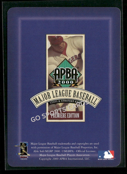 2000 APBA MLB Premiere Edition Jim Parque