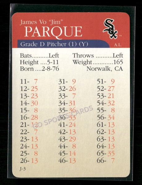 2000 APBA MLB Premiere Edition Jim Parque