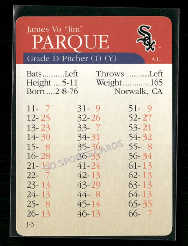 2000 APBA MLB Premiere Edition Jim Parque