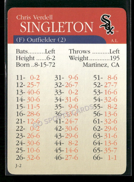2000 APBA MLB Premiere Edition Chris Singleton