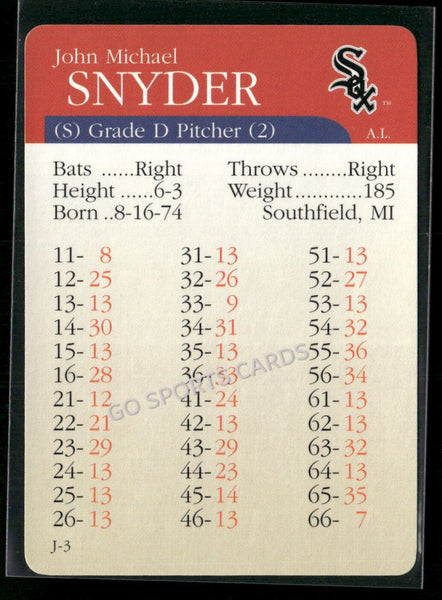 2000 APBA MLB Premiere Edition John Michael Snyder