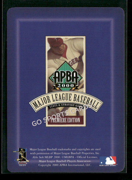 2000 APBA MLB Premiere Edition Robby Alomar Jr