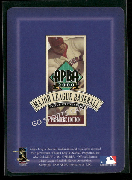 2000 APBA MLB Premiere Edition Dave Burba