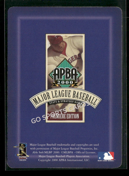 2000 APBA MLB Premiere Edition Randall Simon