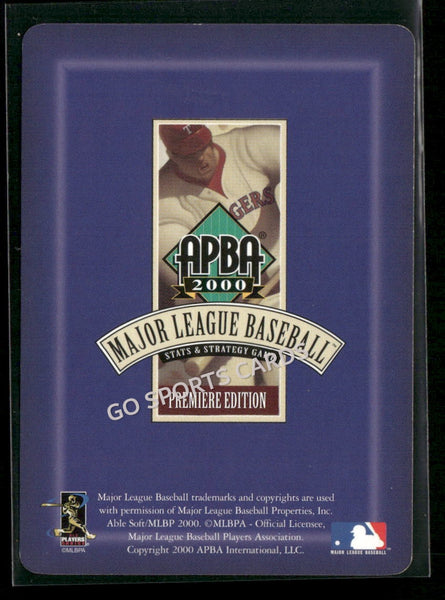 2000 APBA MLB Premiere Edition Todd Pratt