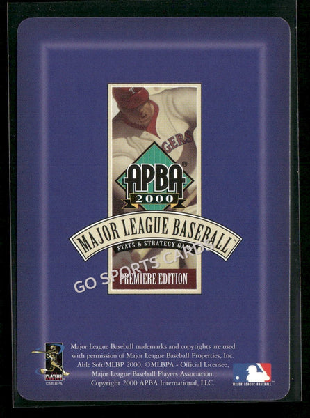 2000 APBA MLB Premiere Edition Kenny Rogers