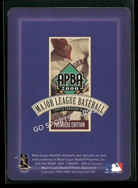 2000 APBA MLB Premiere Edition Ellis Burks