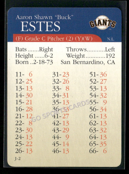 2000 APBA MLB Premiere Edition Shawn Estes