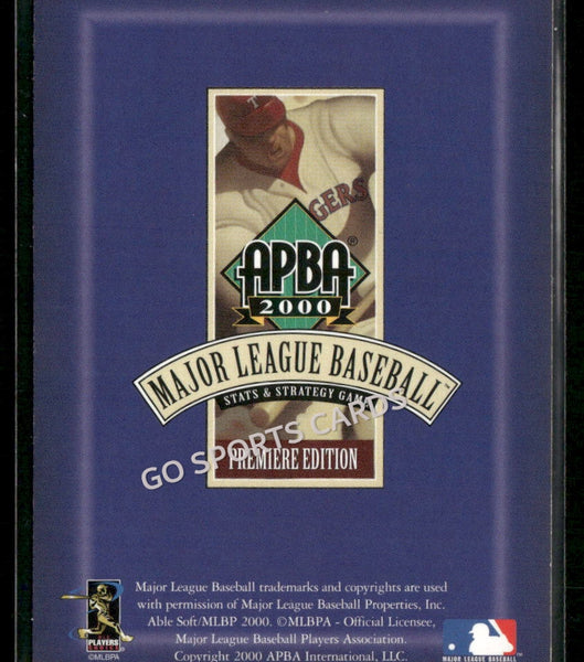 2000 APBA MLB Premiere Edition Shane Reynolds