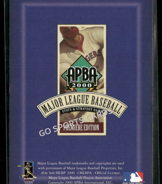 2000 APBA MLB Premiere Edition Billy Spiers