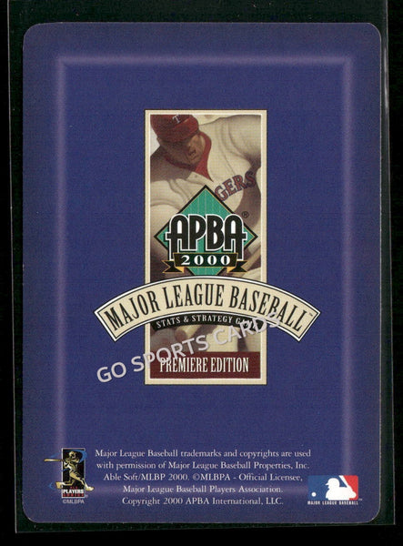 2000 APBA MLB Premiere Edition Andy Benes