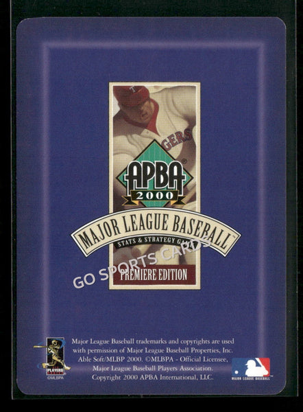 2000 APBA MLB Premiere Edition Erubiel Cardenas Durazo