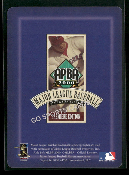 2000 APBA MLB Premiere Edition Andy Fox