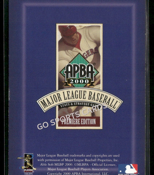 2000 APBA MLB Premiere Edition Luis Gonzo Gonzalez