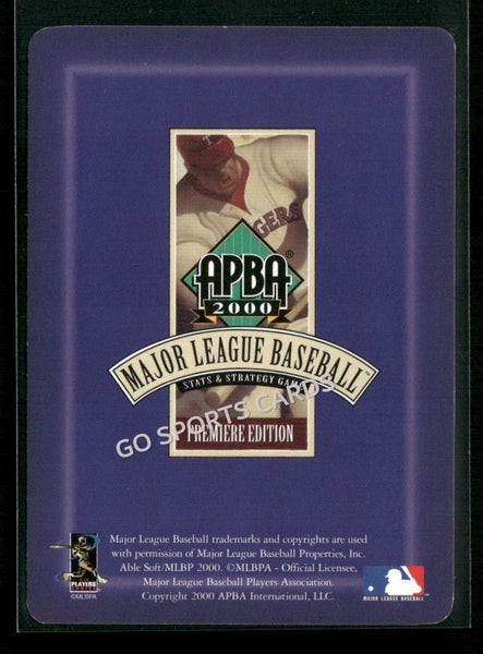 2000 APBA MLB Premiere Edition Juan Carlos Acevedo