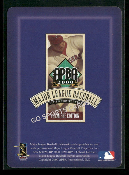 2000 APBA MLB Premiere Edition Garrett Charles Stephenson