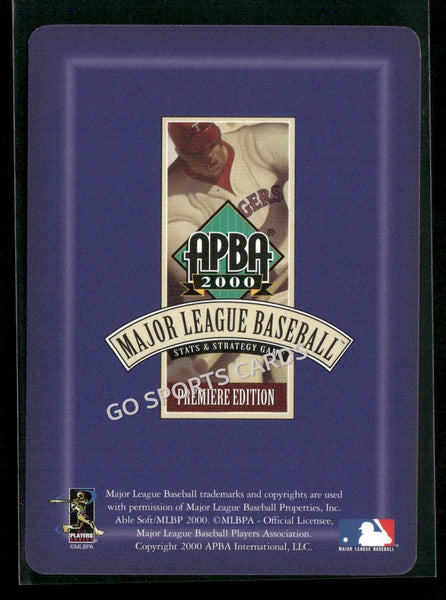 2000 APBA MLB Premiere Edition Alex Arias