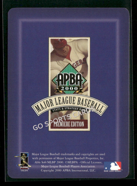 2000 APBA MLB Premiere Edition Steve Montgomery