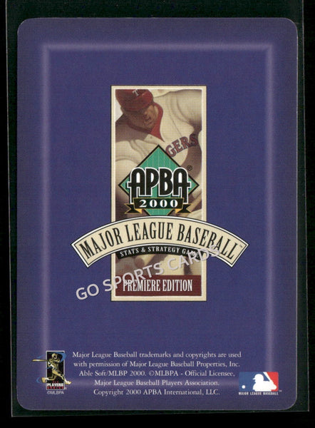 2000 APBA MLB Premiere Edition Chad Wyne Ogea