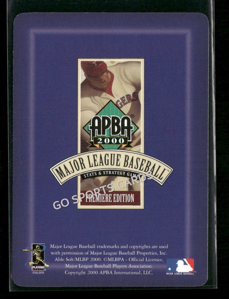 2000 APBA MLB Premiere Edition Kevin Sefcik