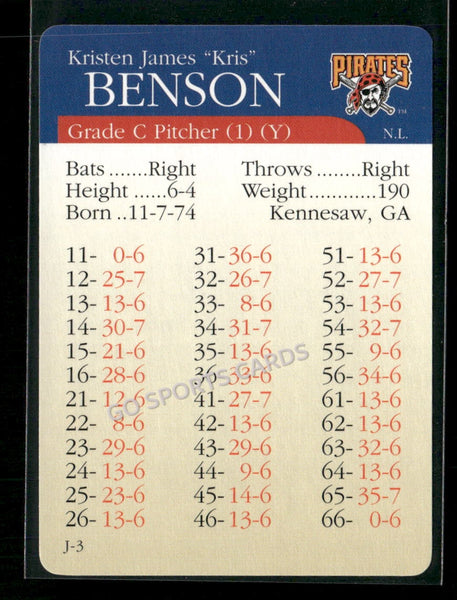 2000 APBA MLB Premiere Edition Kris Benson