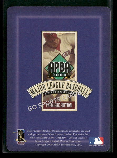2000 APBA MLB Premiere Edition Scott William Sauerbeck