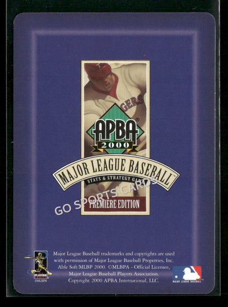2000 APBA MLB Premiere Edition Peter Alan Cosmo Kramer Schourek