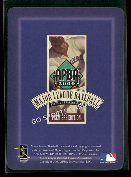 2000 APBA MLB Premiere Edition Sterling Hitchcock