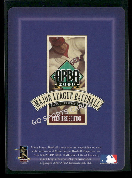 2000 APBA MLB Premiere Edition Vladimir Nunez