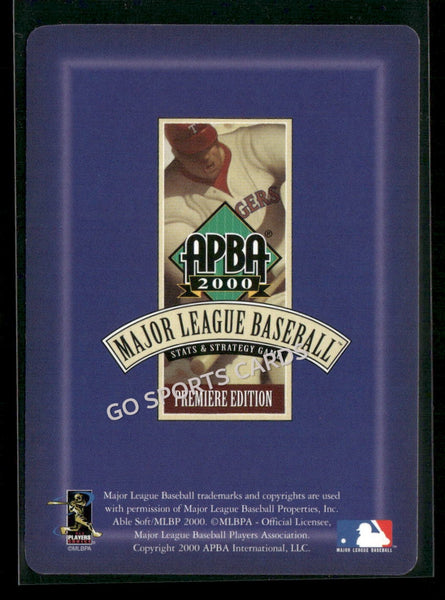 2000 APBA MLB Premiere Edition Pedro Felix Borbon Jr