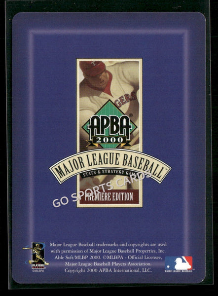 2000 APBA MLB Premiere Edition Ronnie Belliard
