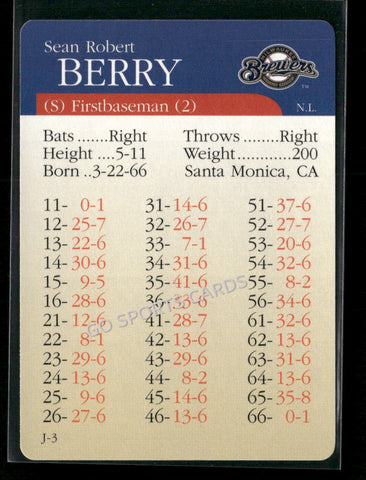 2000 APBA MLB Premiere Edition Sean Berry