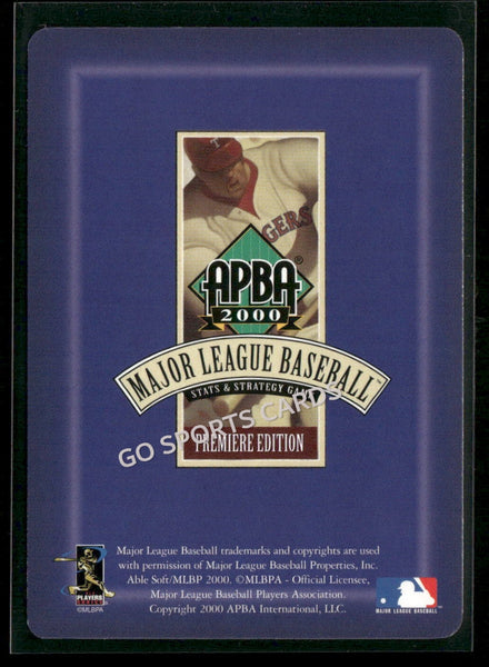 2000 APBA MLB Premiere Edition Eric Plunk