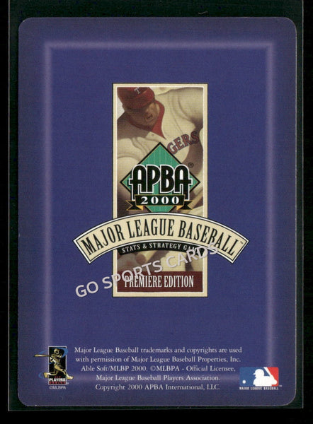 2000 APBA MLB Premiere Edition Jose Antonio Valentin