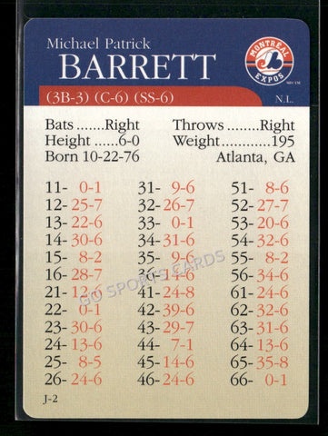 2000 APBA MLB Premiere Edition Michael Barrett