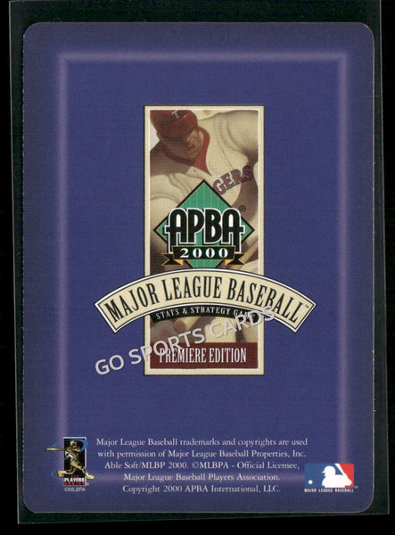 2000 APBA MLB Premiere Edition Carl Pavano