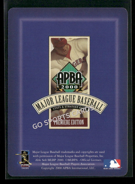 2000 APBA MLB Premiere Edition Javier Carlos Vazquez