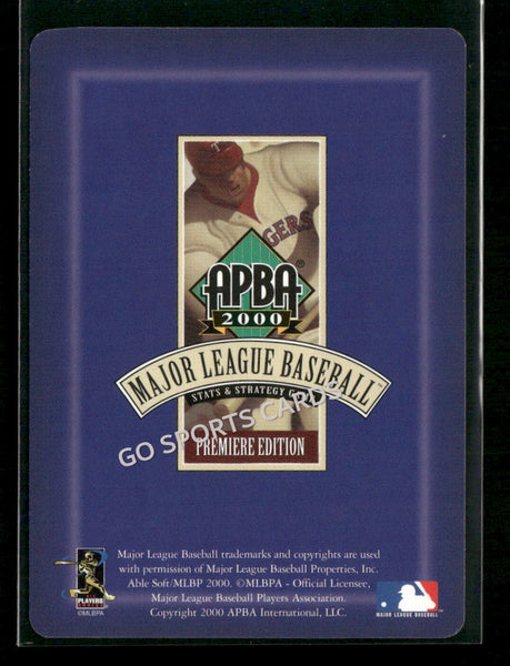 2000 APBA MLB Premiere Edition Richard Warren Aggie Aguilera