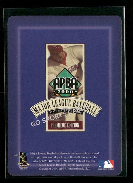 2000 APBA MLB Premiere Edition Jeff Barry