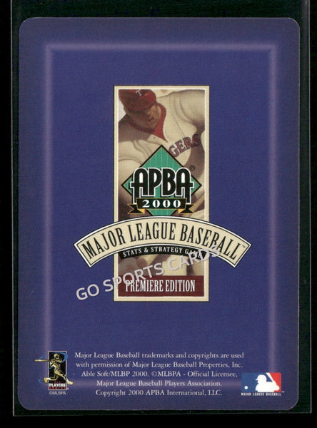 2000 APBA MLB Premiere Edition Edgard Alexis Velazquez Clemente