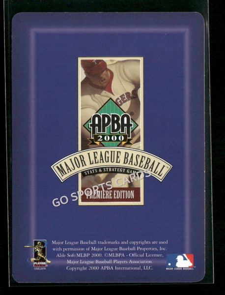 2000 APBA MLB Premiere Edition Kirt Manwaring