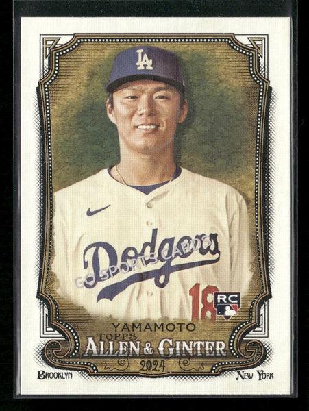 2024 Topps Allen & Ginter Yoshinobu Yamamoto #201 Rookie