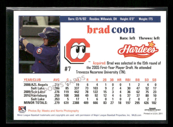 2011 Chattanooga Lookouts Brad Coon