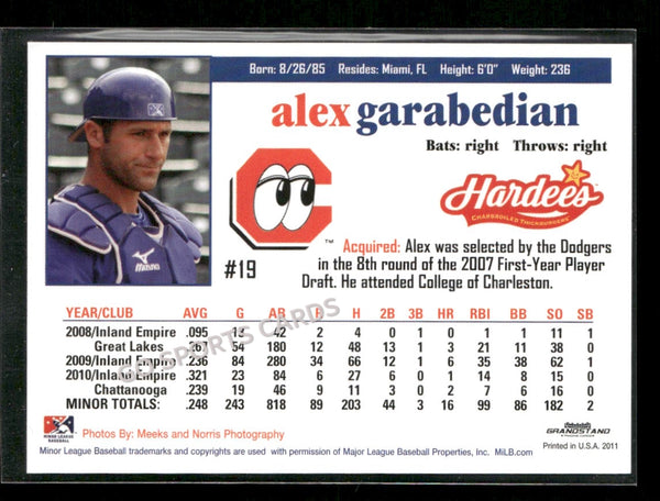 2011 Chattanooga Lookouts Alex Garabedian