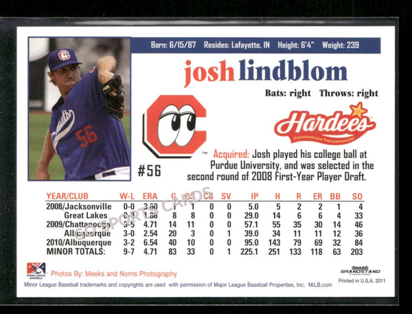 2011 Chattanooga Lookouts Josh Lindblom