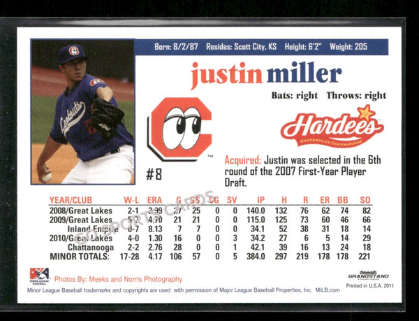 2011 Chattanooga Lookouts Justin Miller